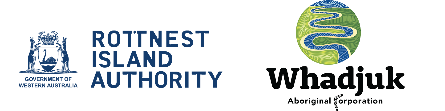 Rottnest Island Authority and Whadjuk Aboriginal Corporation Logos