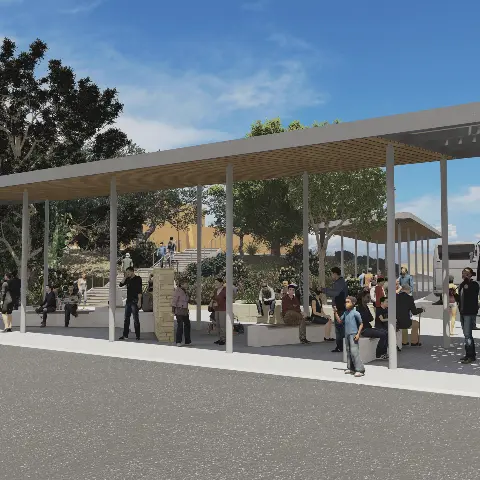 Concept render for the new Main Bus Stop