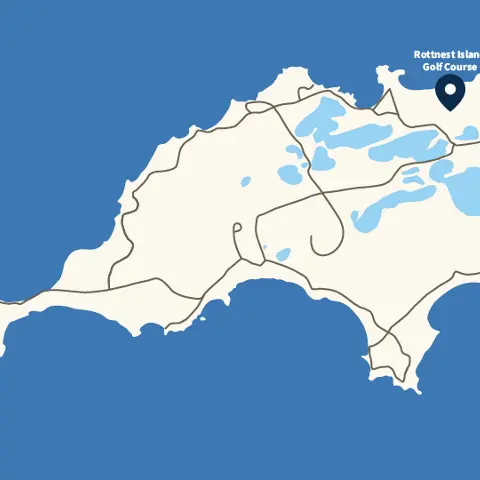 Map of project location; the Rottnest Island Golf Course Remodel.